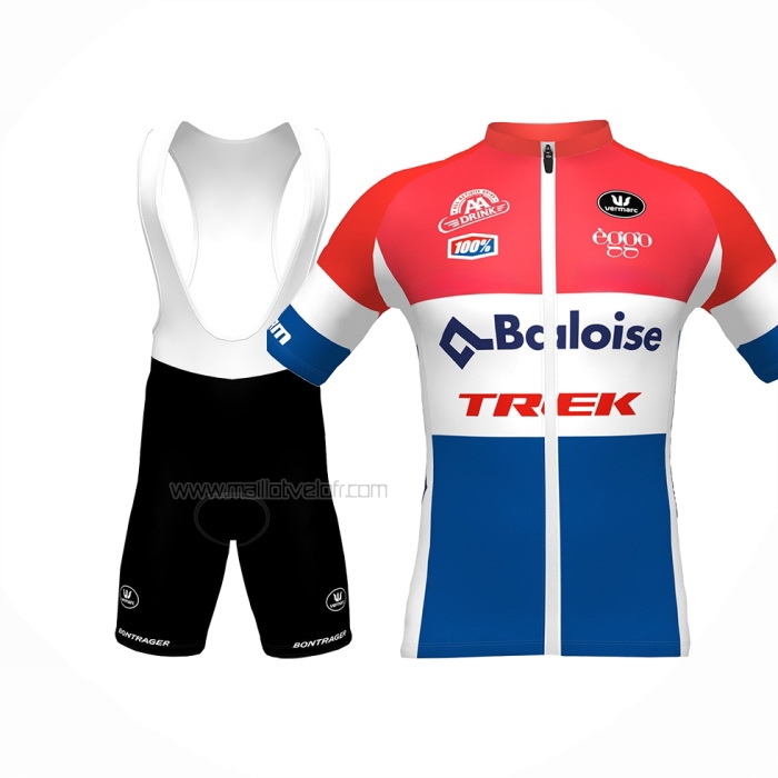 2024 Maillot Cyclisme Baloise Trek Rouge Blanc Bleu Manches Courtes Et Cuissard